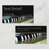 Piano Claviers Musique Carte de visite (Devant / Derrière)