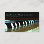 Piano Claviers Musique Carte de visite (Dos)