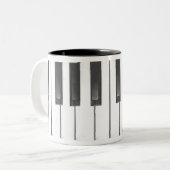 Piano Coffee Cup Tweekleurige Koffiemok (Voorkant links)