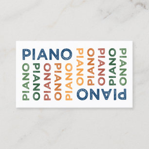 Piano Colorful Visitekaartje