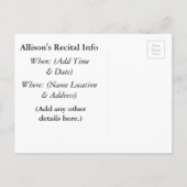 Piano Considérant Musical Considérant Invitations (Dos)