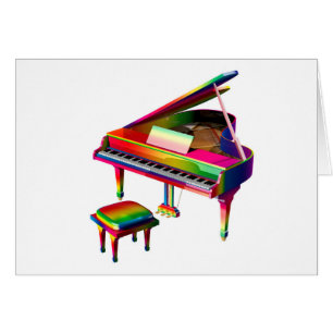 Piano de couleur arc-en-ciel