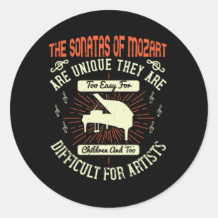 Piano - de Sonatas van Mozart Ronde Sticker