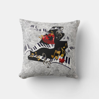 Piano Design Pillow Music Decor van Juleez Kussen