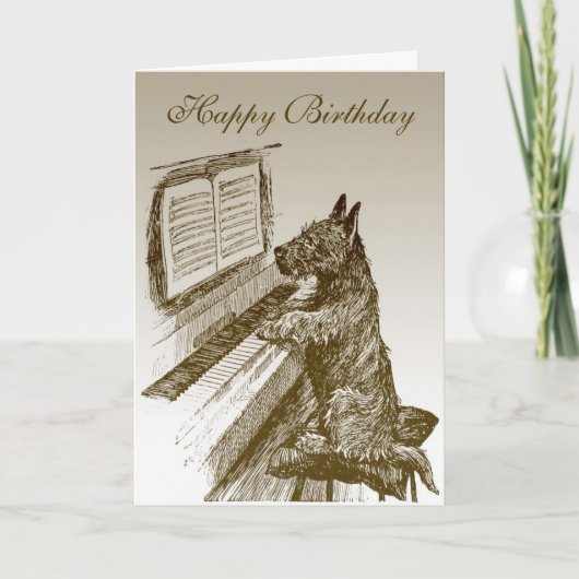 Piano Dog carte d'anniversaire 2 (Devant)