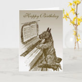 Piano Dog carte d'anniversaire 2 (Fleur jaune)