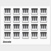 Piano Emoji Vierkante Sticker (Vel)