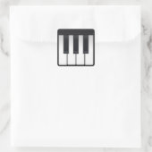 Piano Emoji Vierkante Sticker (Tas)