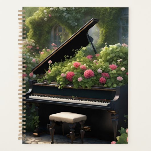 Piano en Fleur - peinture jardin (Devant)