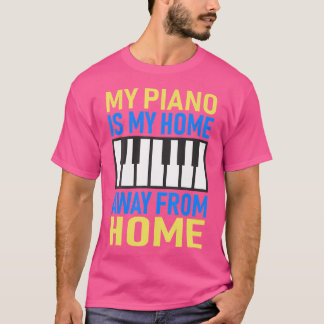 Piano en keyboards spelen t-shirt