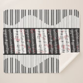 Piano- en muziekscore 2 sherpa deken (Voorkant (horizontaal))