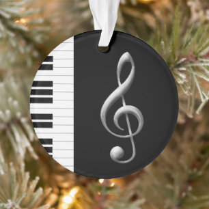 Piano- en Treble Clef Ornament