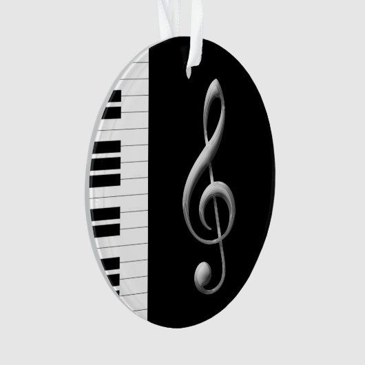 Piano- en Treble Clef Ornament (voorkant)