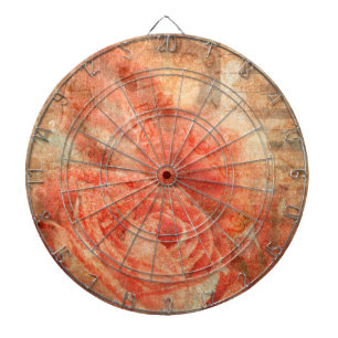 Piano en violine met muzieknoten en roos dartbord