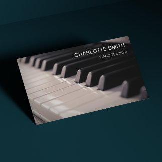 Piano Enseignant Marine Bleu Carte de visite moder