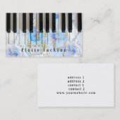 piano et carte de visite en marbre bleu (Devant / Derrière)