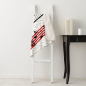 Piano et musique score rouge sherpa couverture (En situation)