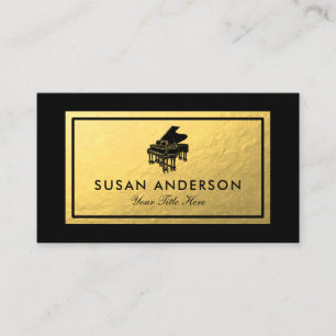 Piano - Faux Gold Foil Visitekaartje