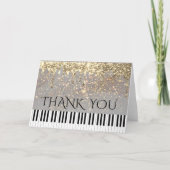 piano faux sparkle - dank u bedankkaart (Voorkant)