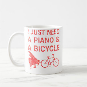 Piano Fiets Bike Pianist Wielrenner Instrument G Koffiemok