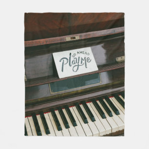 piano fleece deken