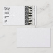 Piano Flowers Clavier Cartes de visite (Devant / Derrière)