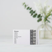 Piano Flowers Clavier Cartes de visite (Debout devant)