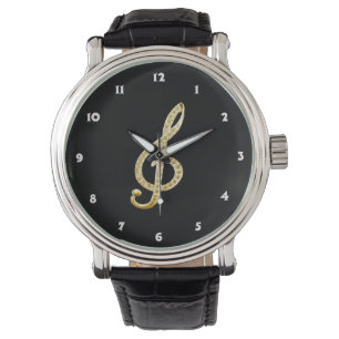 Piano Gclef-symbool Horloge