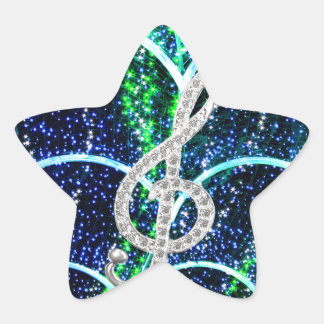 Piano Gclef-symbool Ster Sticker