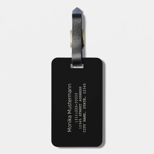 Piano Geboren als pianist Muzikant Design Bagagelabel (Achterkant verticaal)