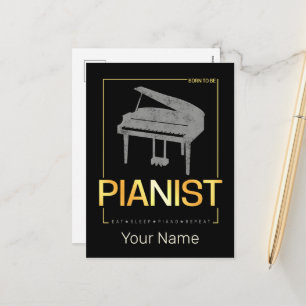 Piano Geboren als pianist Muzikant Design Feestdagenkaart