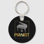 Piano Geboren als pianist Muzikant  Design Sleutelhanger (Voorkant)