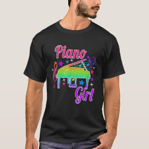 Piano Girl Gift voor Meisjes die houden van Piano  T-shirt