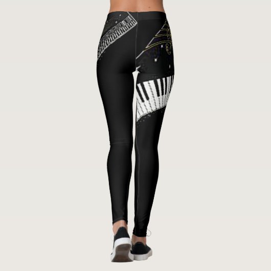 "Piano Girl" Leggings sur-impression (Dos)