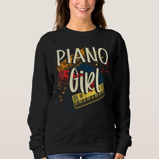 Piano Girl Pianist Trui (Voorkant)