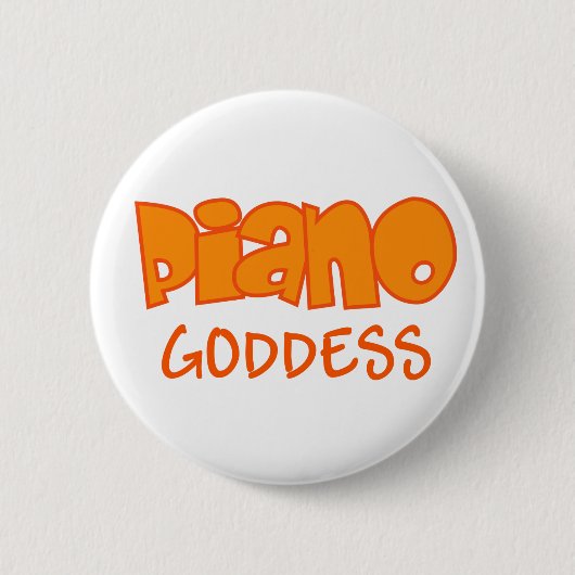 Piano Goddess Music Button (Voorkant)
