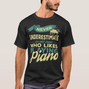 Piano Grandpa boerderij, dierlijk spiritueel T-shirt