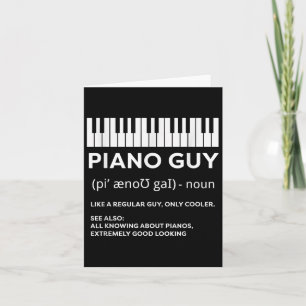 Piano Guy Shirt Pianist Man Keyboard Player Funny Kaart