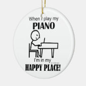 Piano Happy Place Keramisch Ornament (Links)