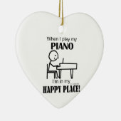 Piano Happy Place Keramisch Ornament (Rechts)