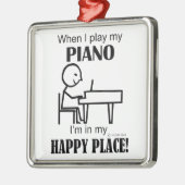Piano Happy Place Metalen Ornament (Links)