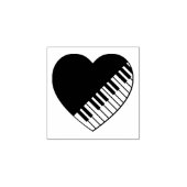 Piano Heart Rubberstempel (Afrduk)