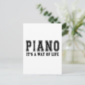 Piano Het is een manier van leven Briefkaart (Staand voorkant)