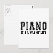 Piano Het is een manier van leven Briefkaart (Voorkant / Achterkant)