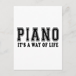 Piano Het is een manier van leven Briefkaart
