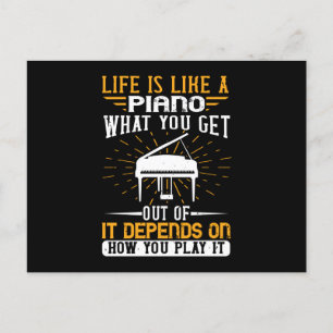 Piano - Het leven is als een piano Briefkaart