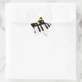 Piano in een ster sticker (Tas)