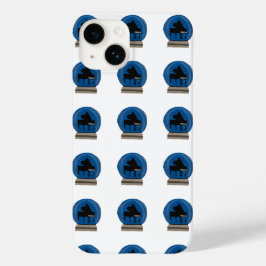 Piano in een Wereldbol van sneeuw - inpakpapier Case-Mate iPhone 14 Hoesje