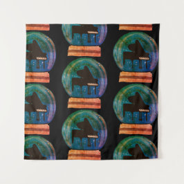 Piano in een Wereldbol Wandkleed