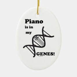 Piano in mijn genen keramisch ornament